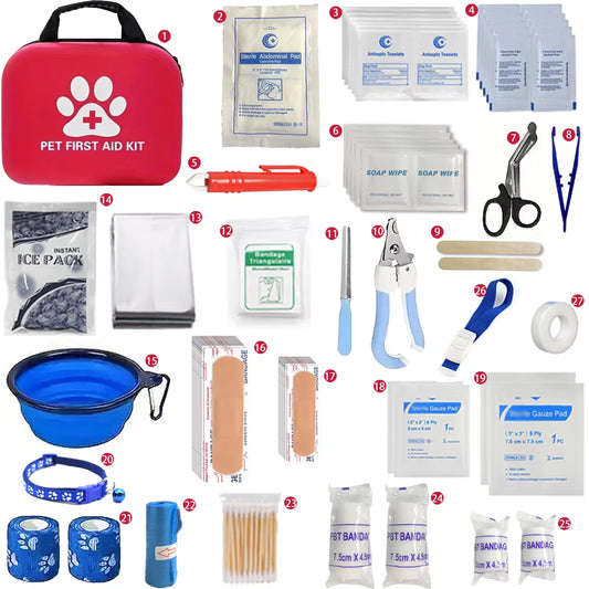 Pet Travel First Aid Kit – 127 pcs